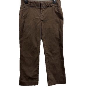 GAP Women's Pants Size 6 Brown Straight Leg Stretch Workwear